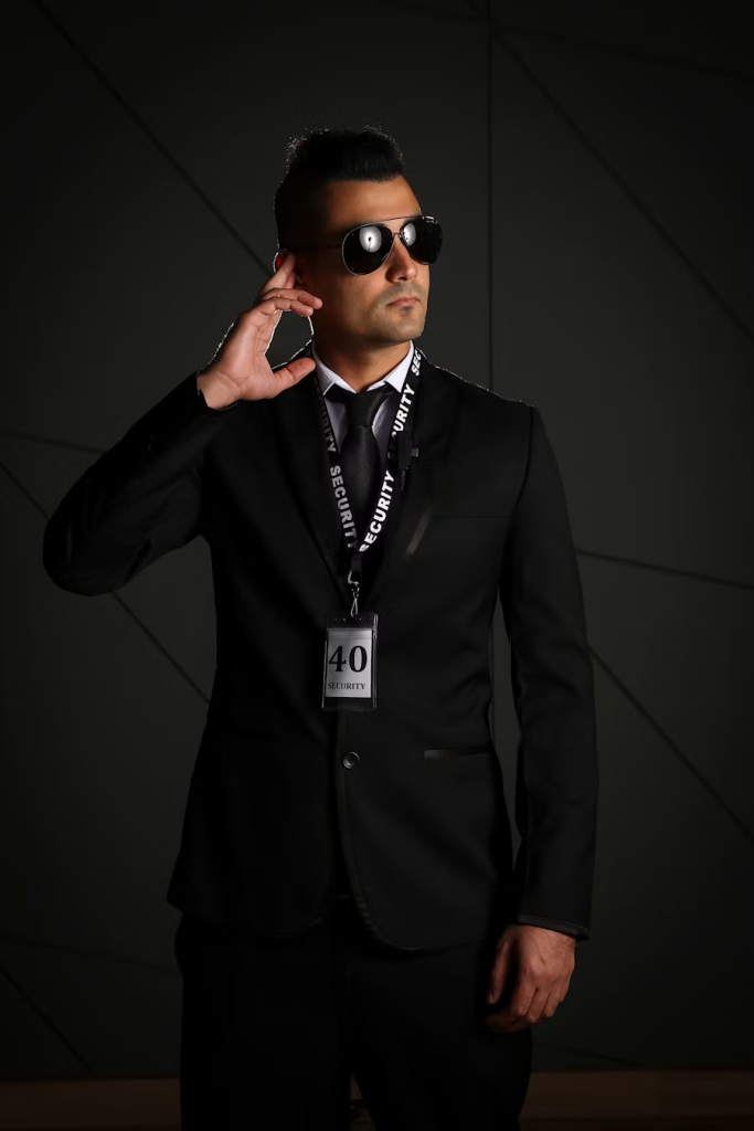 A security guard at work.