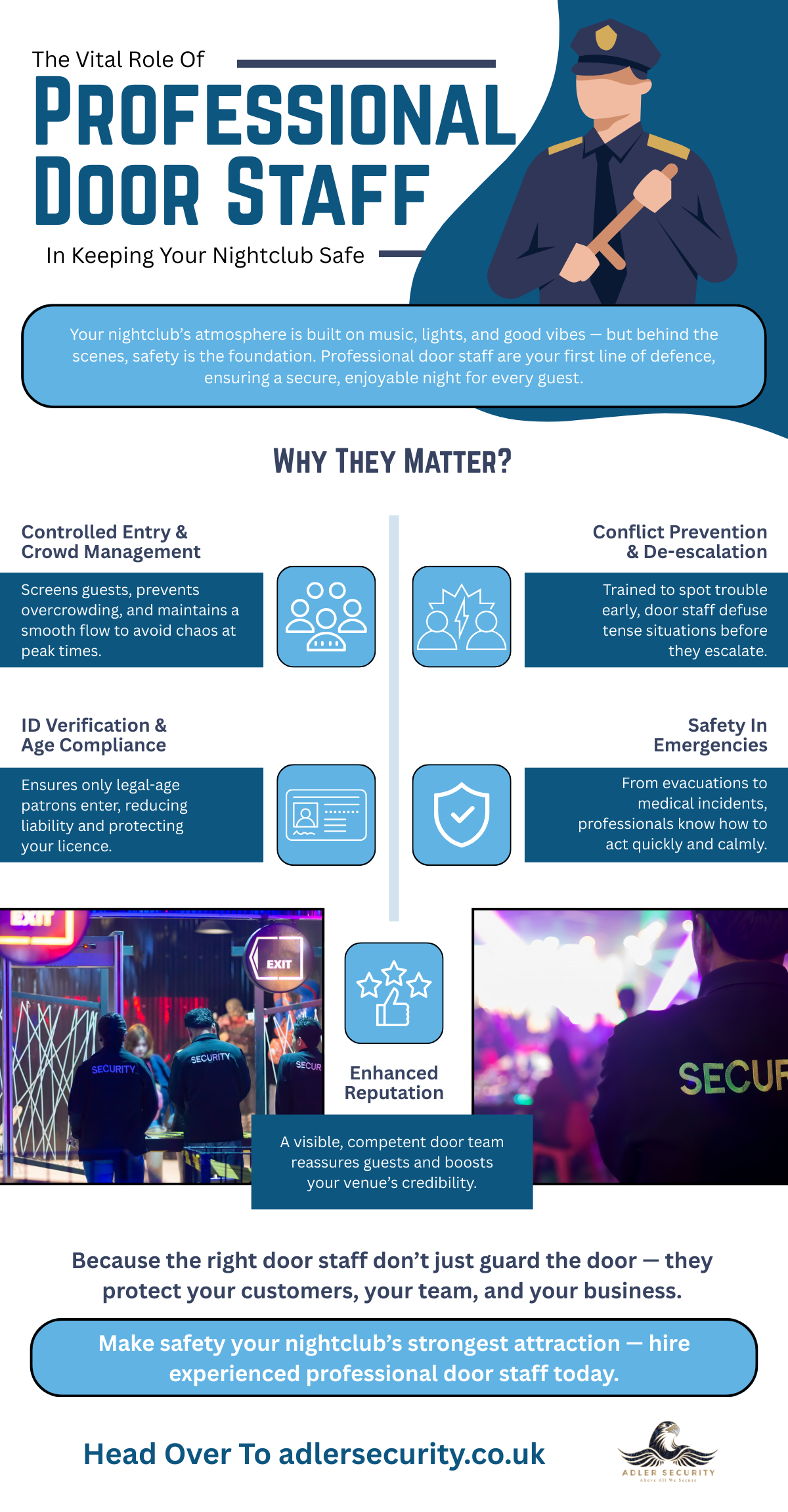 The Vital Role of Professional Door Staff in Keeping Your Nightclub Safe - Infograph