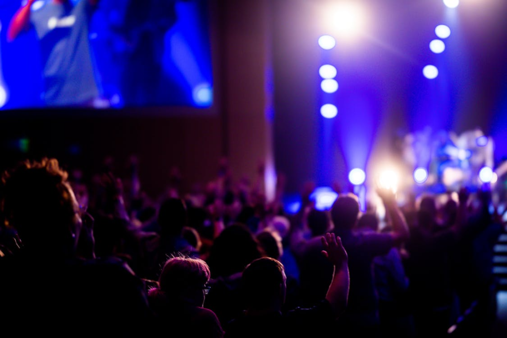 A crowd at an event