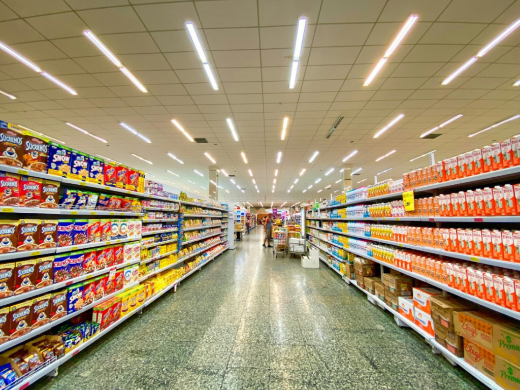An aisle in a retail store