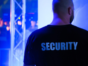 a door supervisor at an event